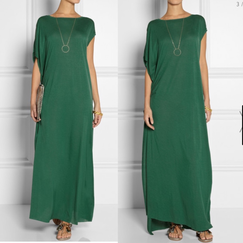 NWOT BY MALENE BIRGER Nyta Draped Maxi Dress Green Size XXS